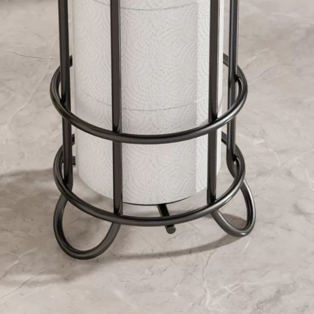 Chrome Toilet Paper Stand with Elevated Base