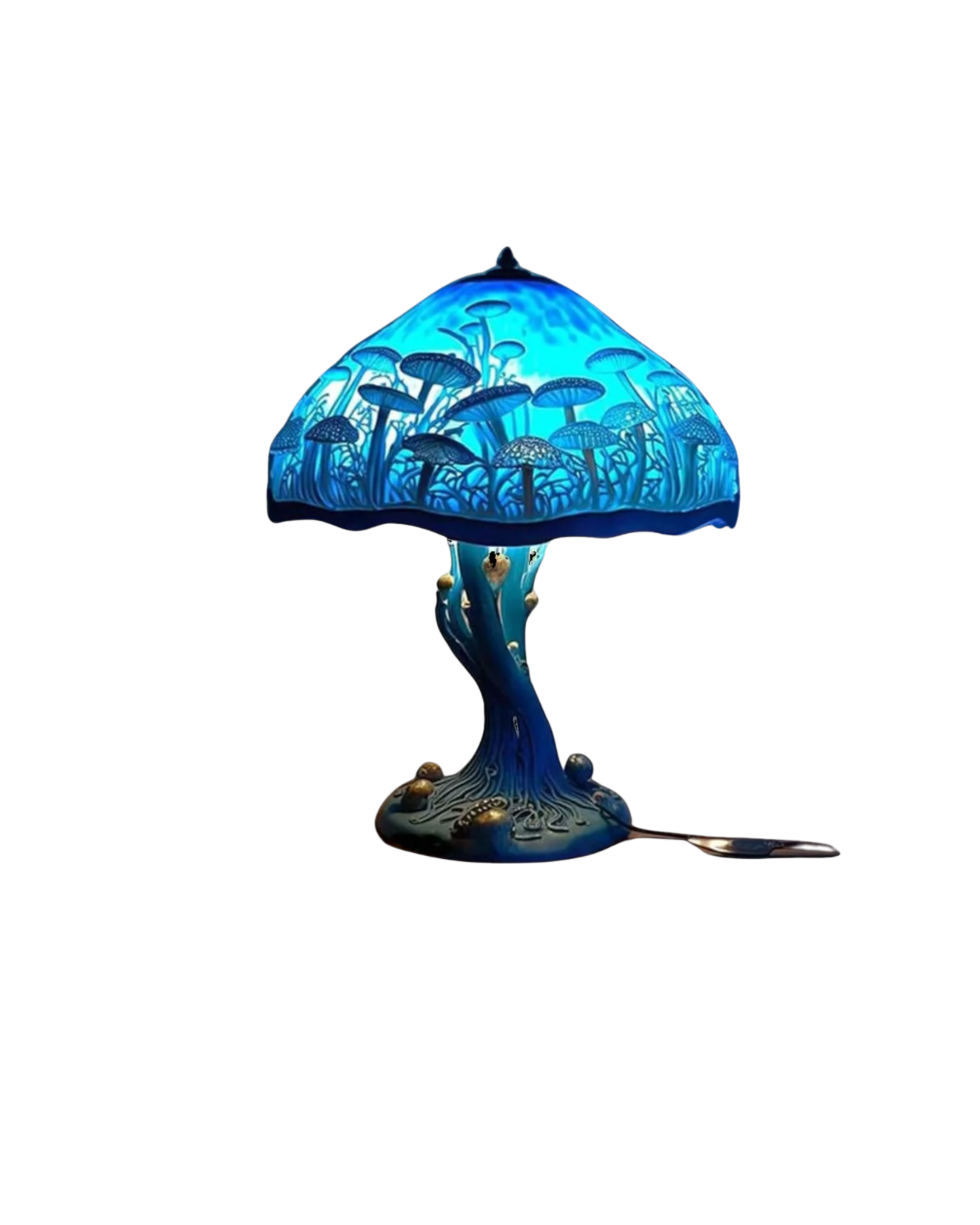 Colorful Resin Mushroom Lamp with LED Glow