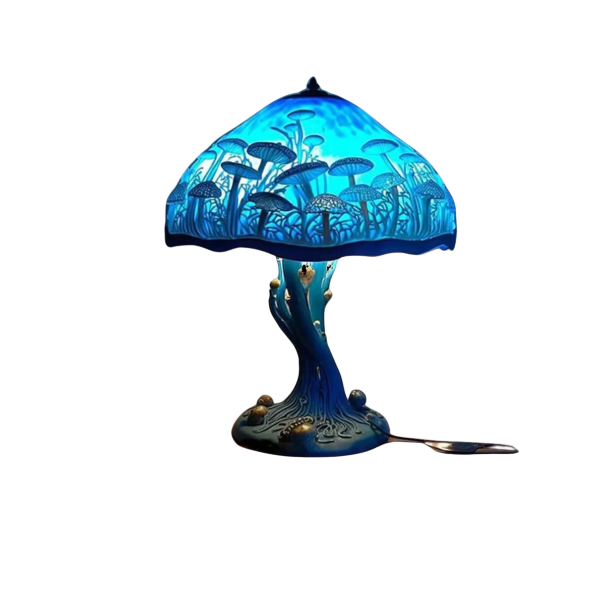 Colorful Resin Mushroom Lamp with LED Glow
