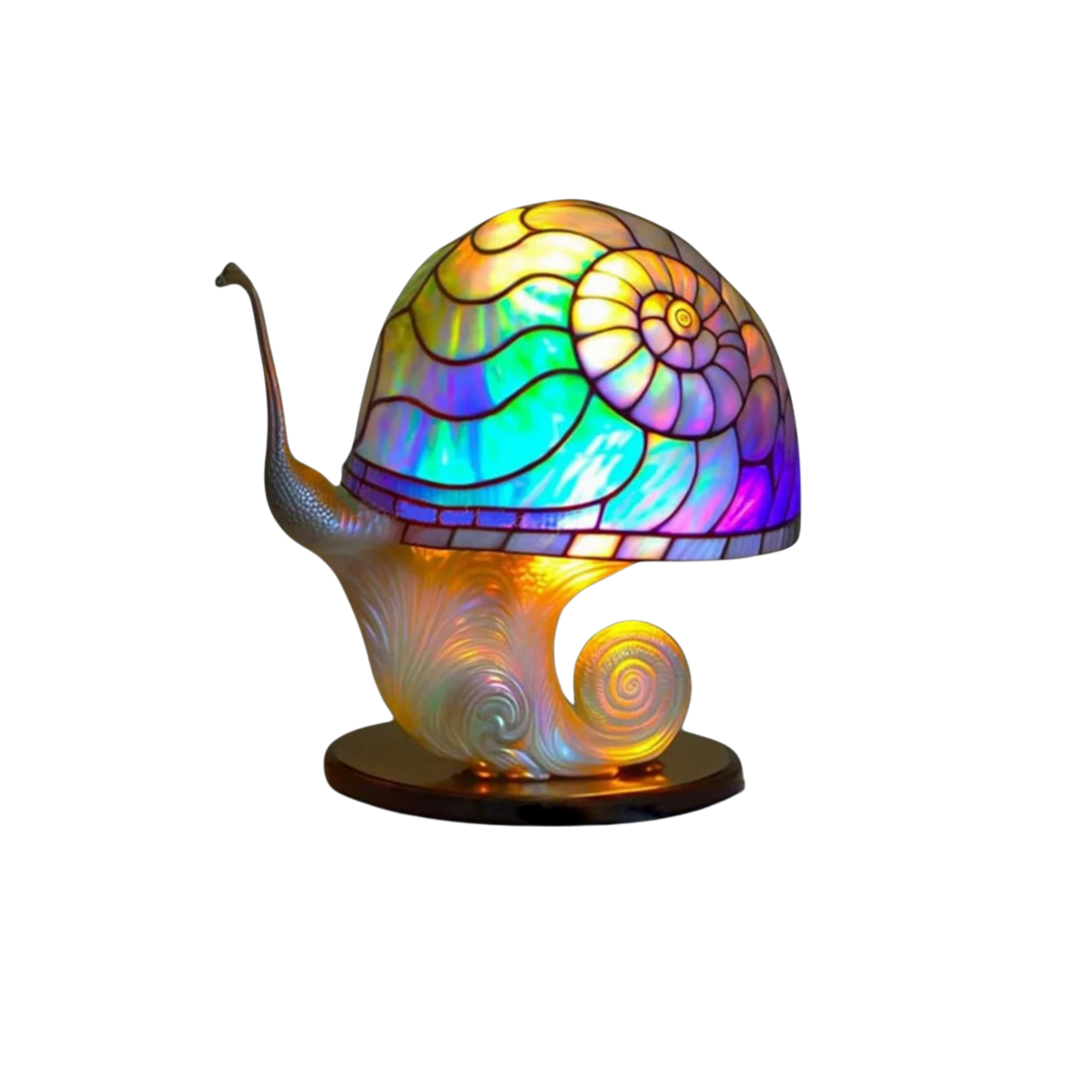 Colorful Resin Mushroom Lamp with LED Glow