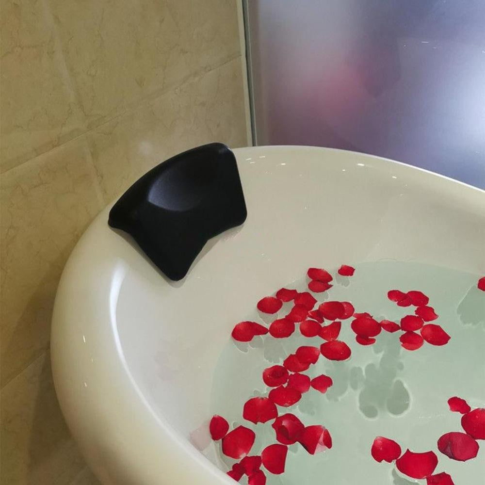Contoured Soft-Touch Bathtub Headrest Pillow