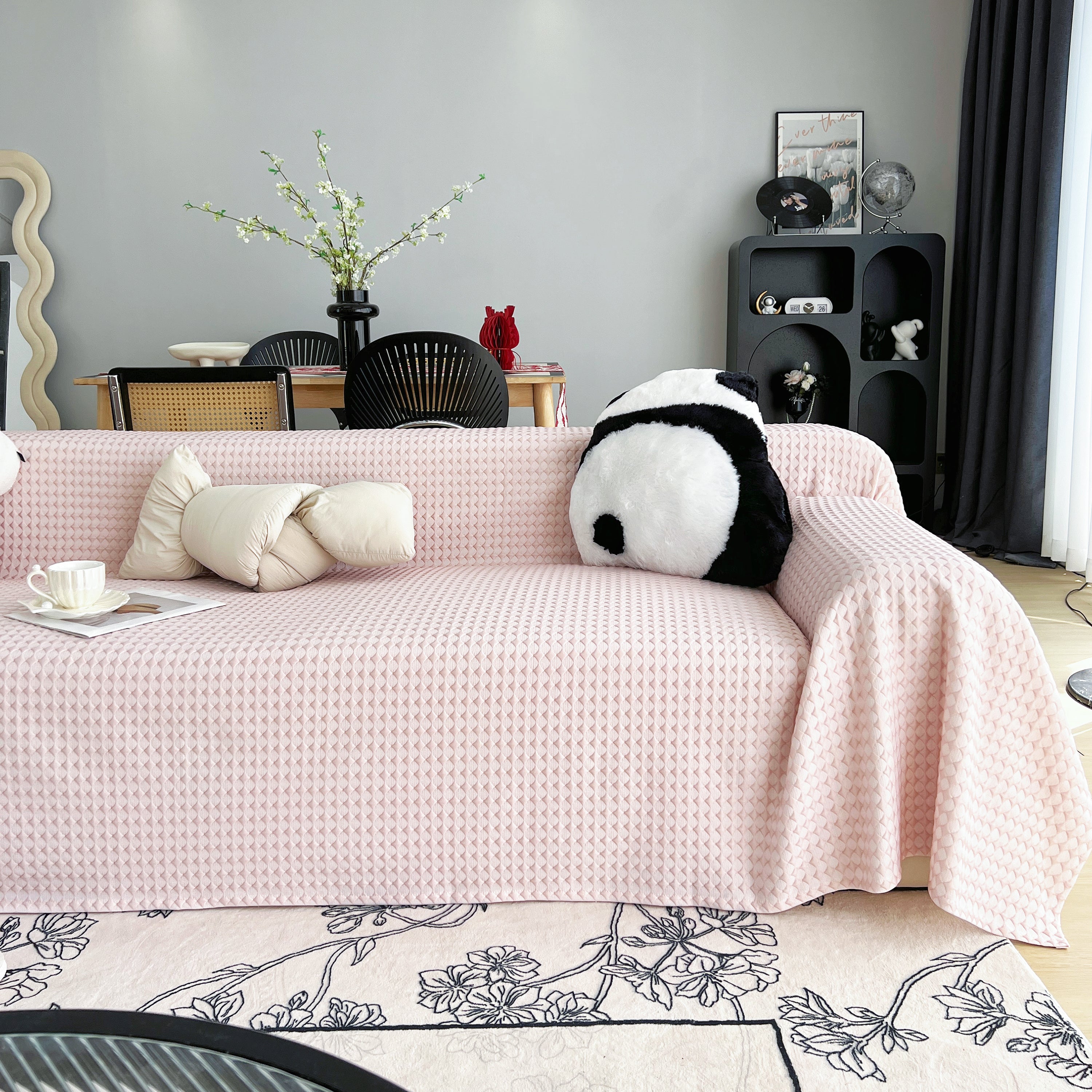 Cooling Textured Sofa Cover with Soft Drape