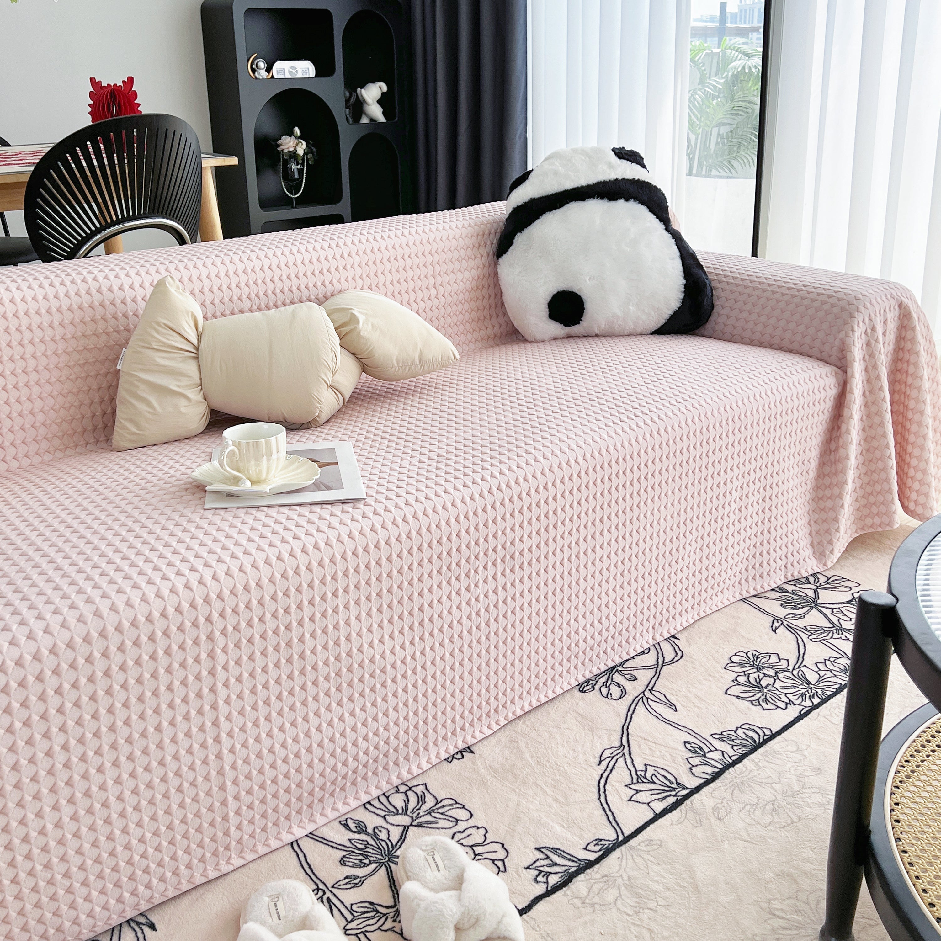 Cooling Textured Sofa Cover with Soft Drape