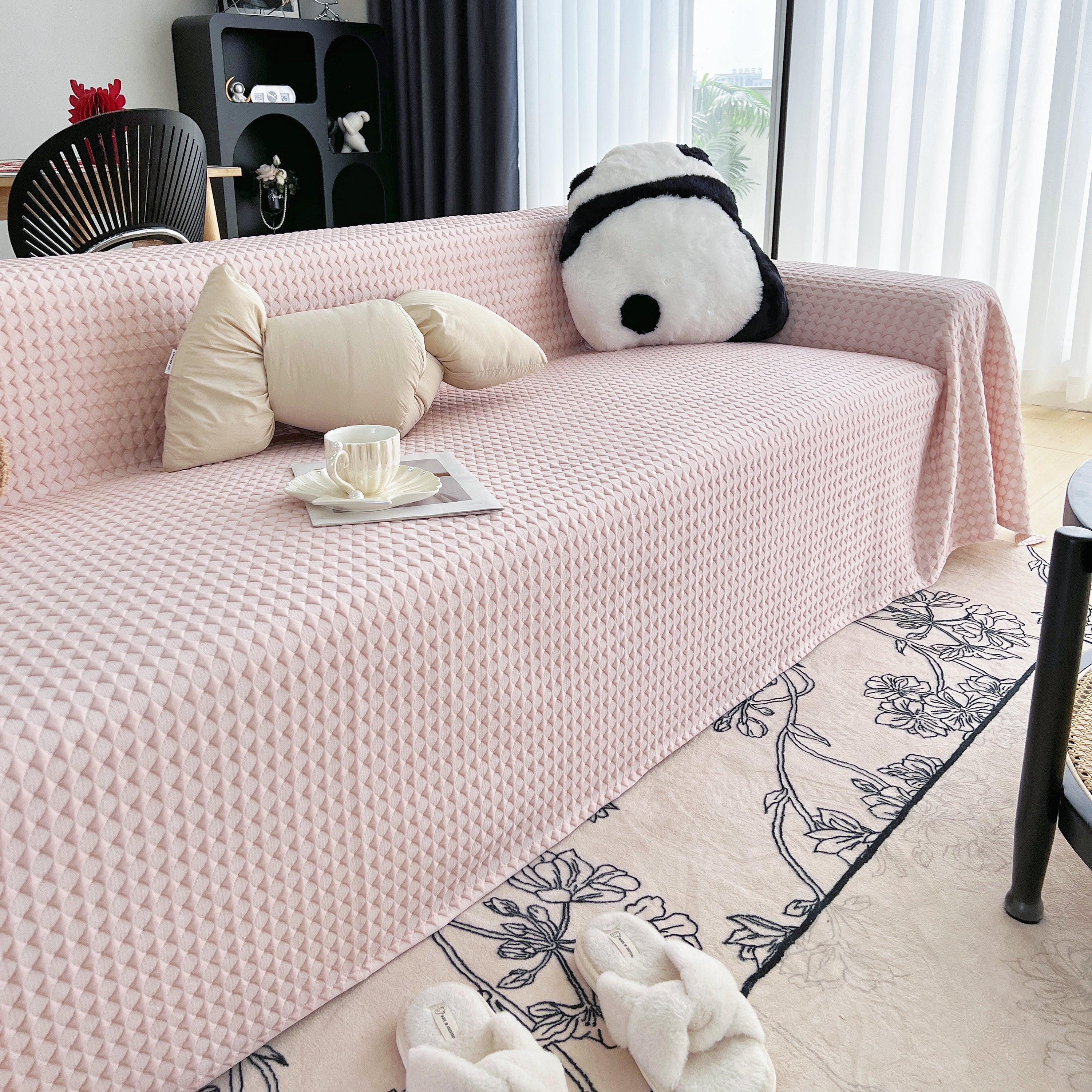 Cooling Textured Sofa Cover with Soft Drape