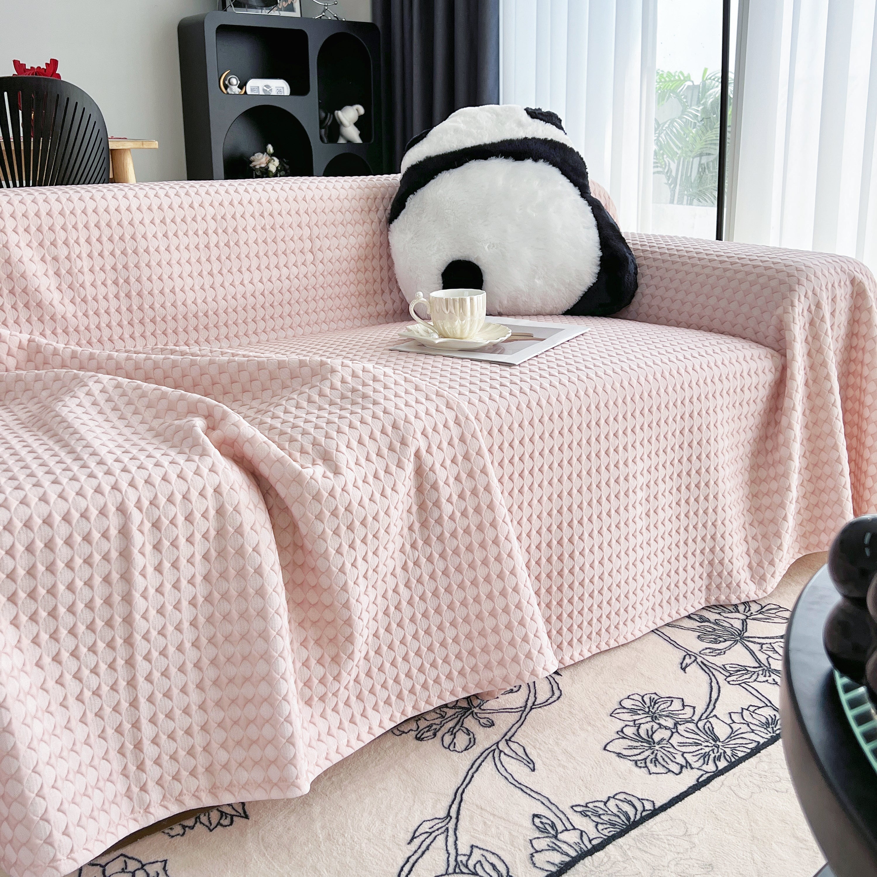 Cooling Textured Sofa Cover with Soft Drape