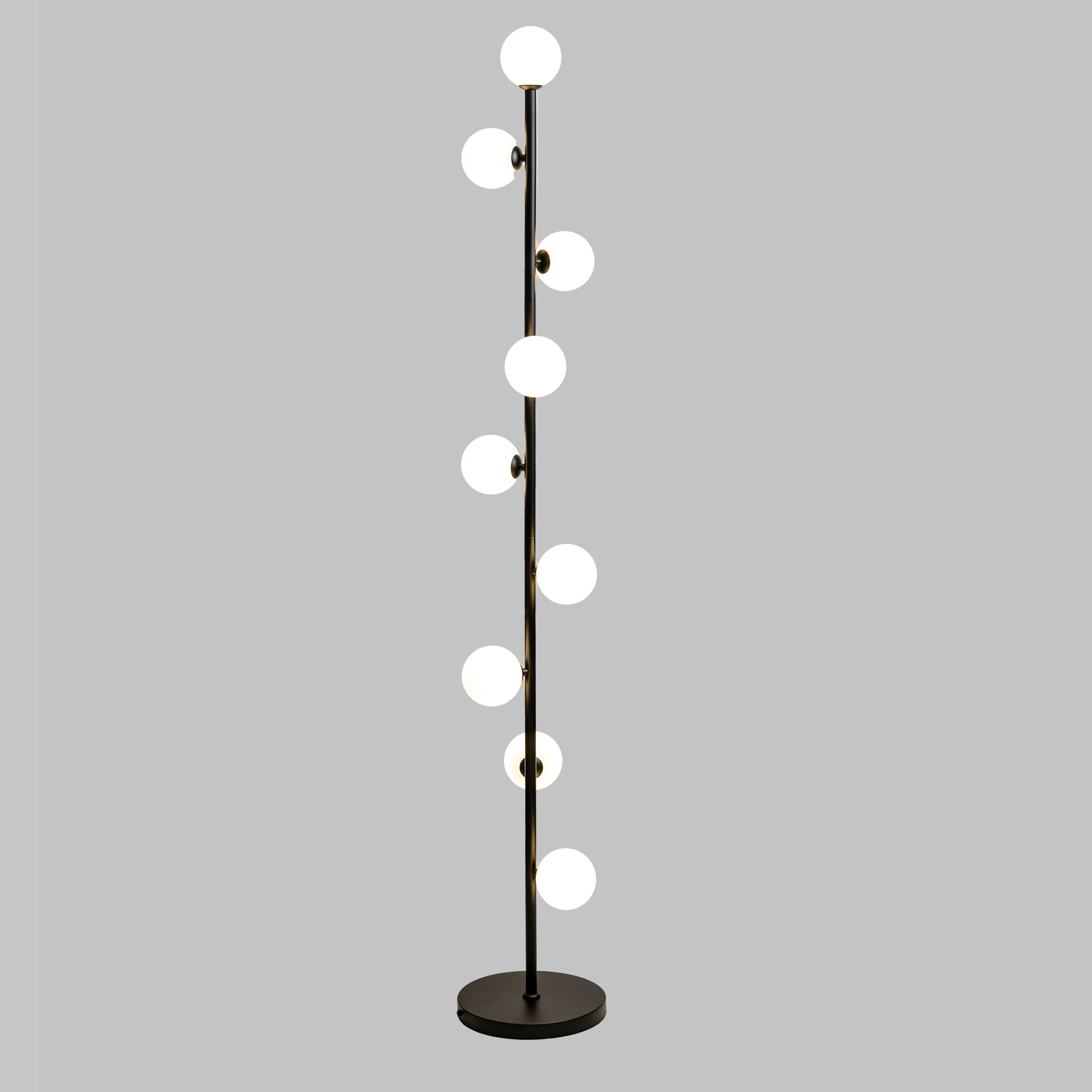 Minimalist Globe Floor Lamp with Nine Lights