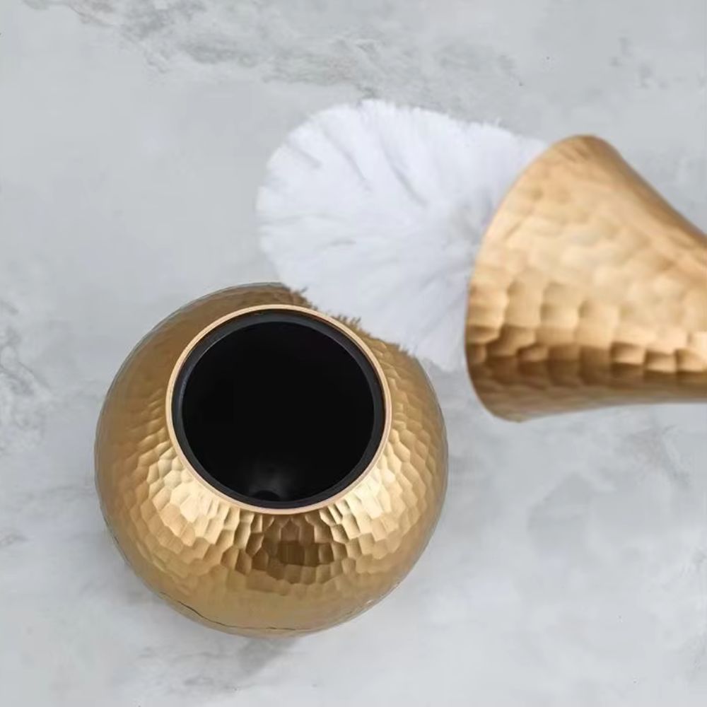 Decorative Toilet Brush with Hammered Base