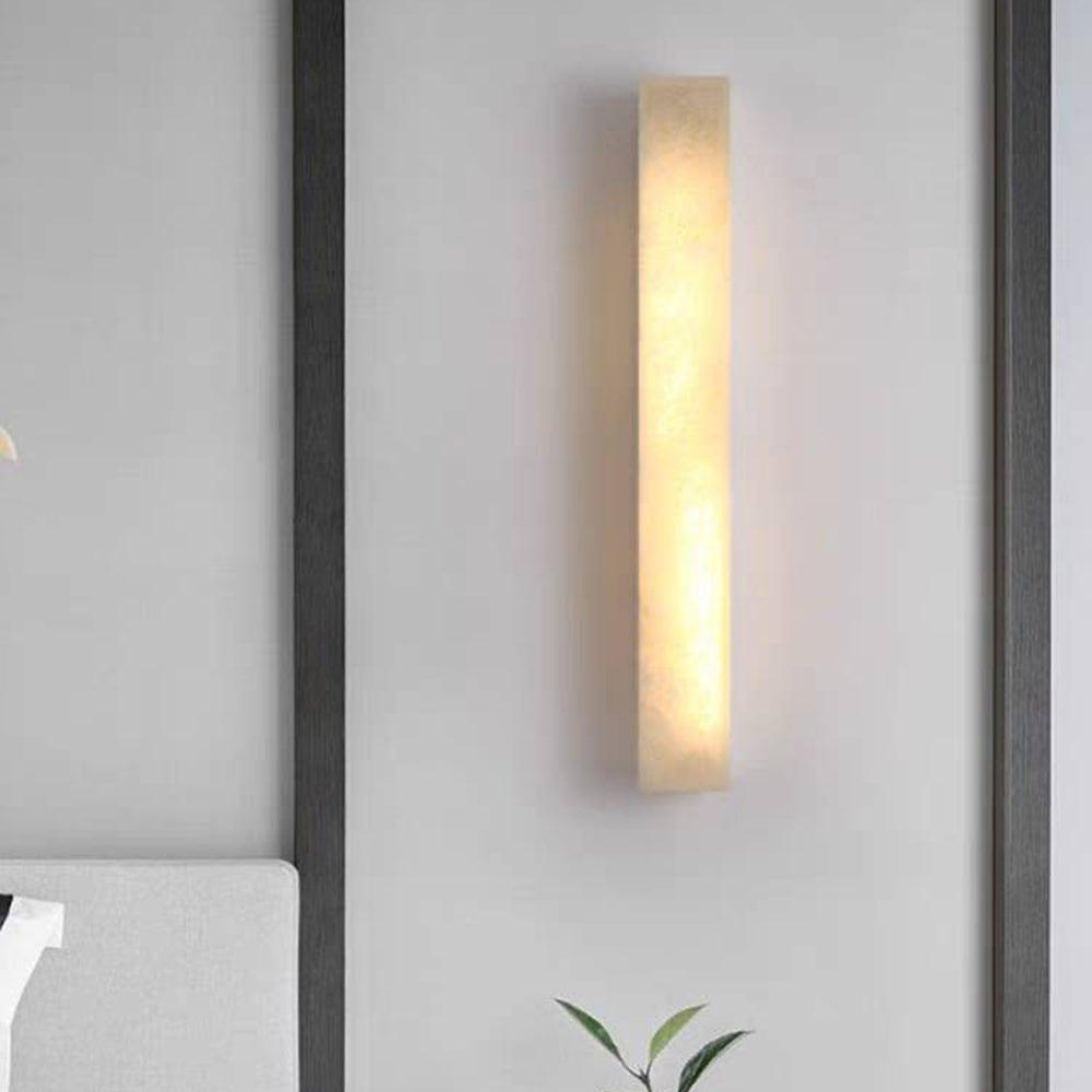 Faux Alabaster Wall Sconce with Warm LED Glow