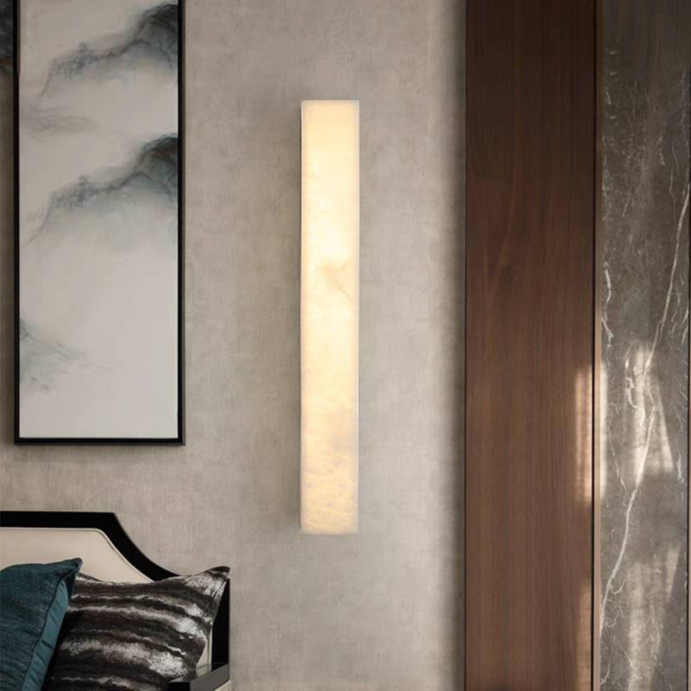 Faux Alabaster Wall Sconce with Warm LED Glow