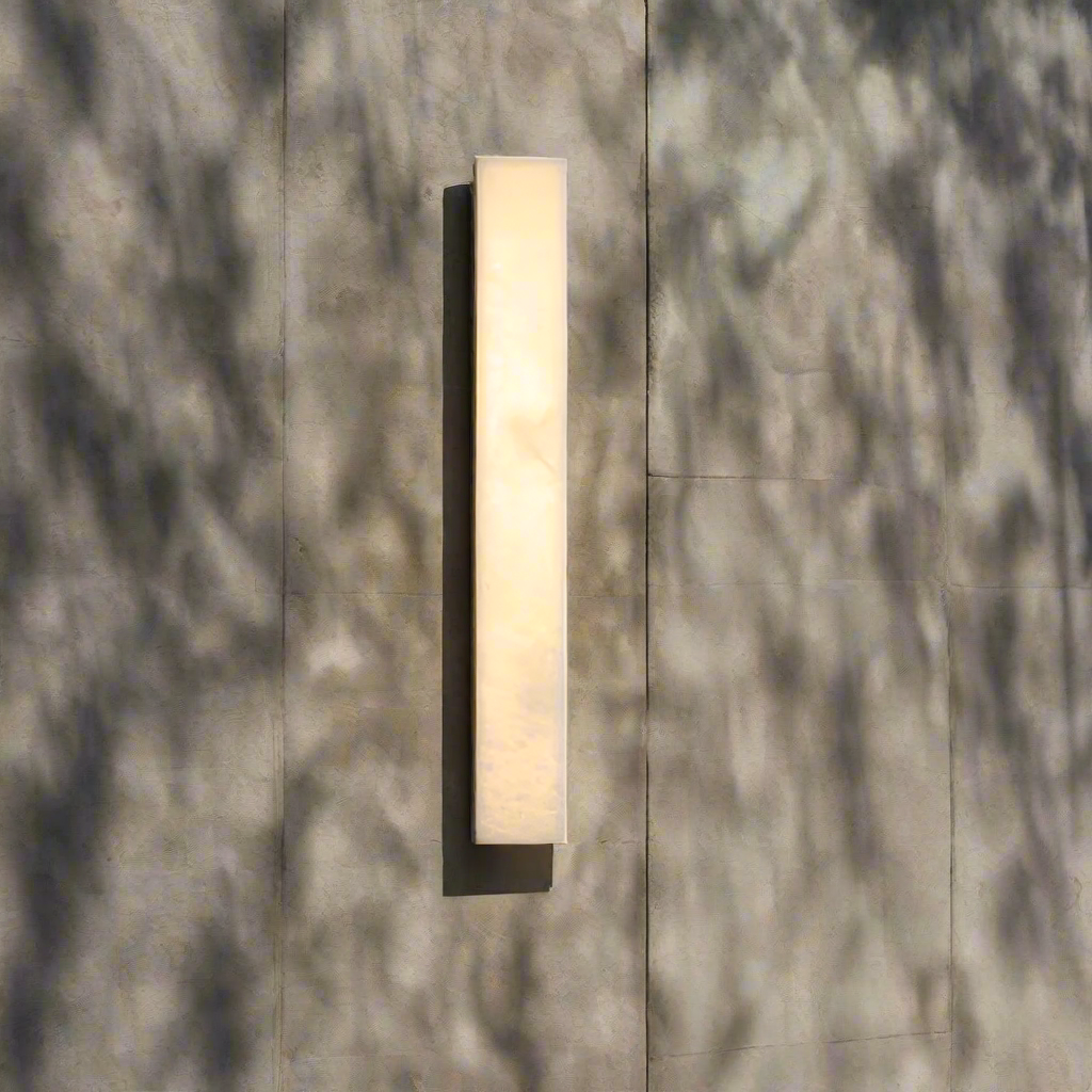 Faux Alabaster Wall Sconce with Warm LED Glow