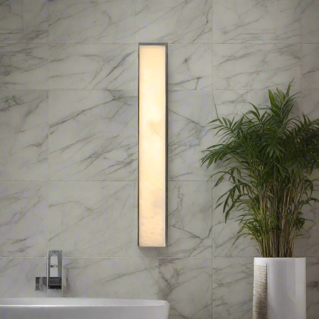 Faux Alabaster Wall Sconce with Warm LED Glow
