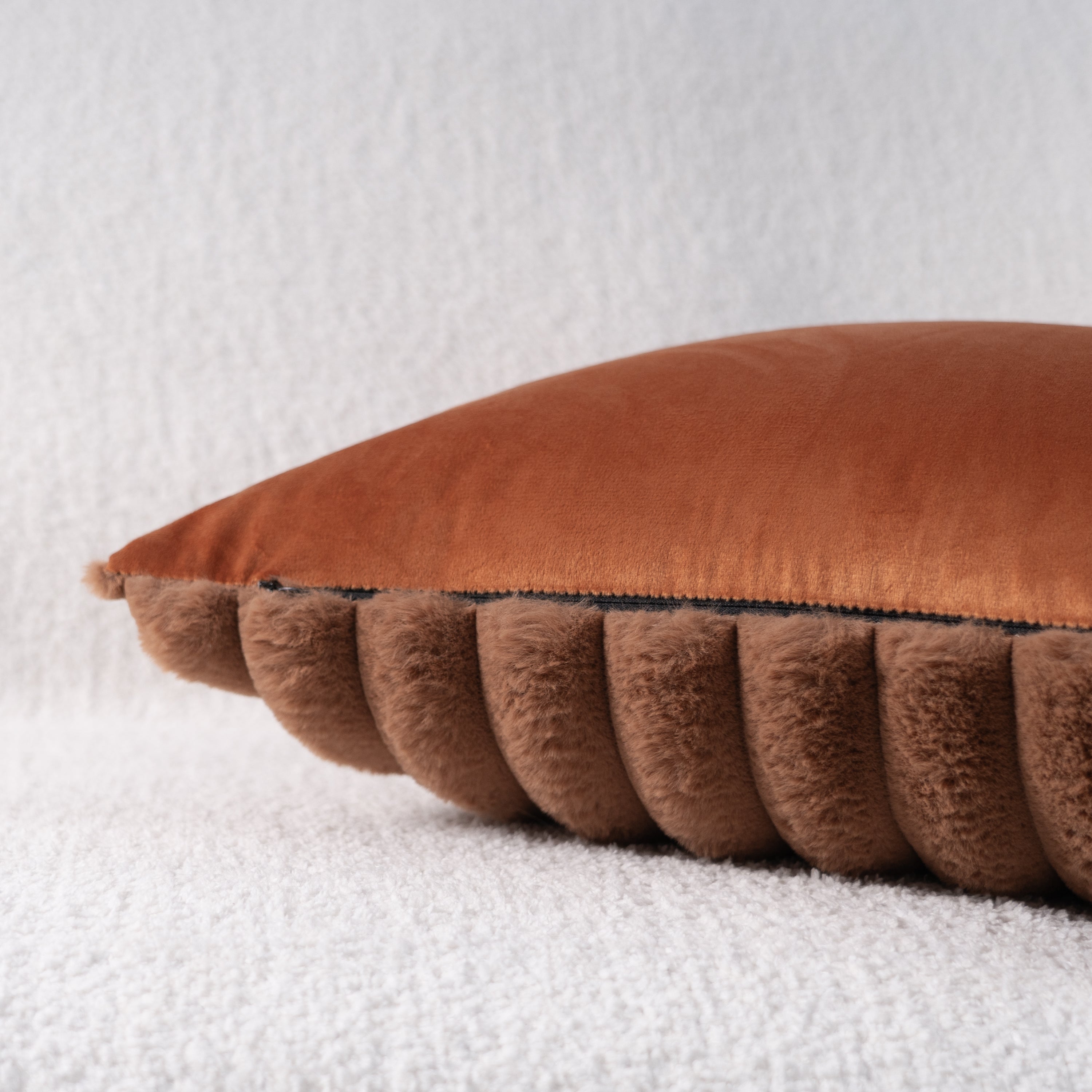 Faux Fur Pillow Cover Set with Cozy Textures