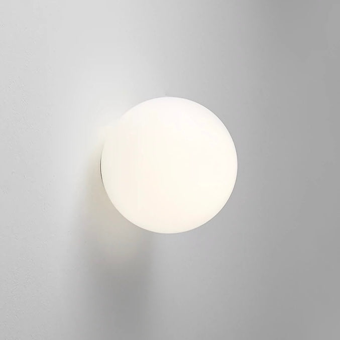 Frosted Glass Globe LED Wall Sconce Light