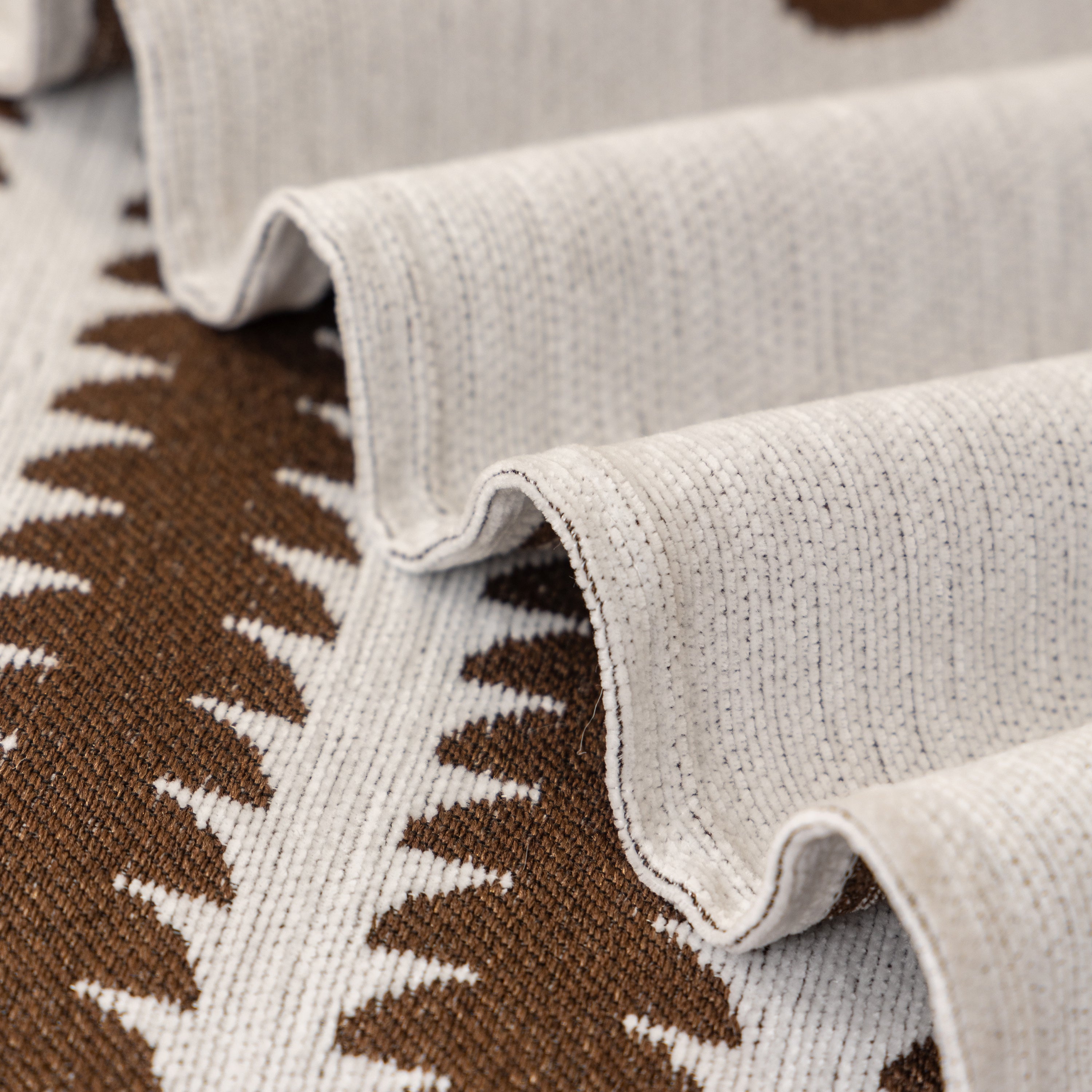 Geometric Chenille Fringed Sofa Cover Throw