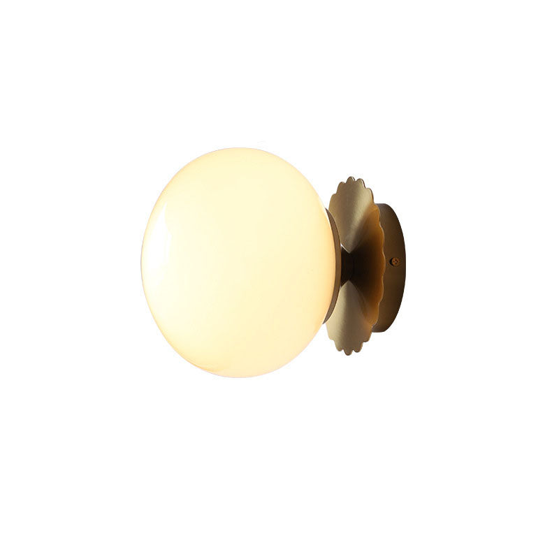 Glass Globe Wall Light with Scalloped Base