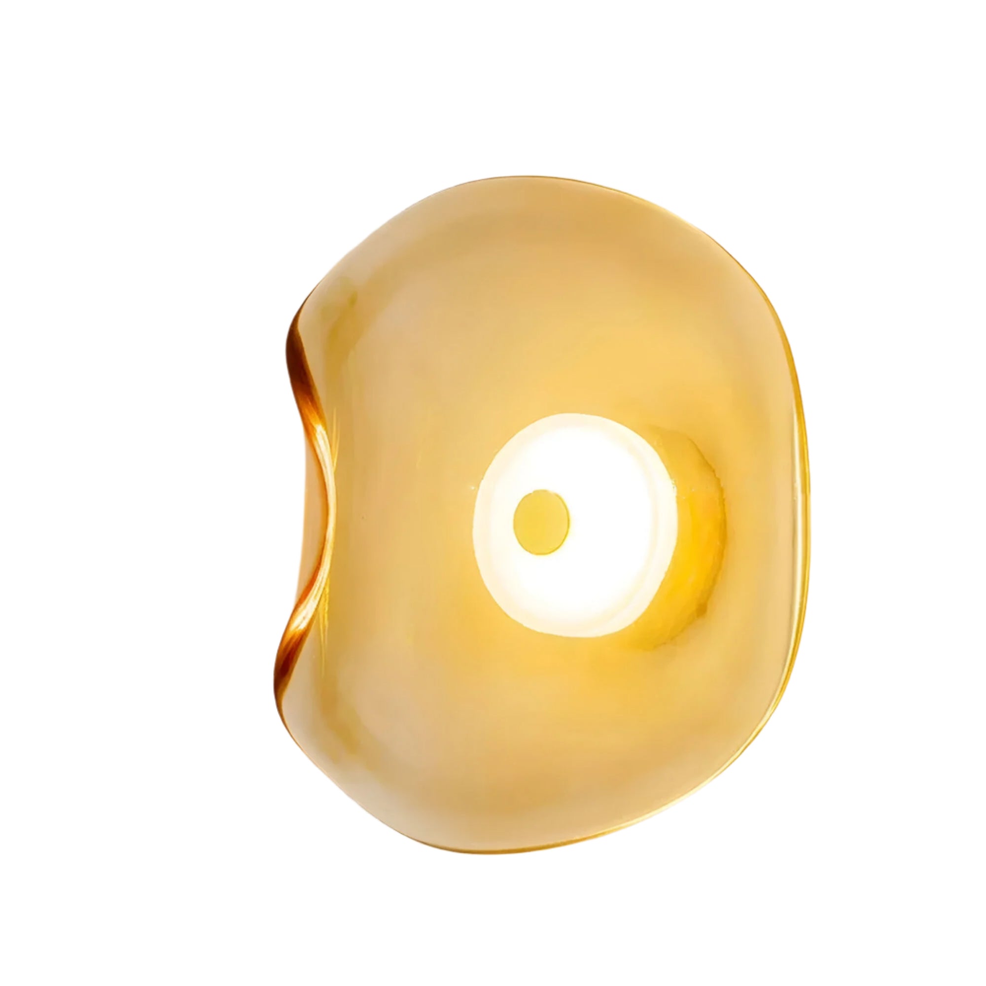 Japandi Glass Wall Sconce with Curved Shade