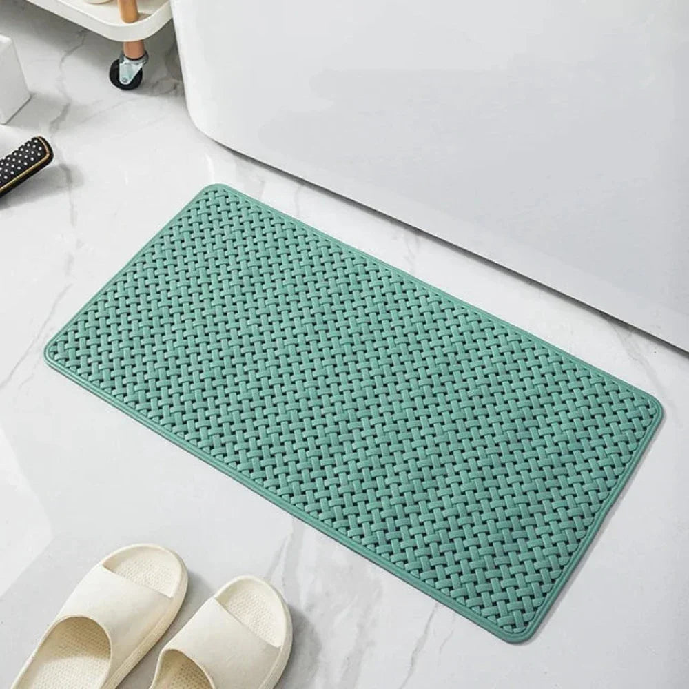 Gray Non Slip Bathtub Mat with Drain Holes