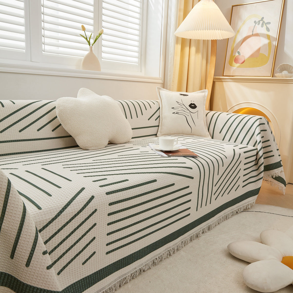 High-Quality Fabric Non-Slip Sofa Cover Throw, Throw Blankets for Couch, Furniture Covers for Pets