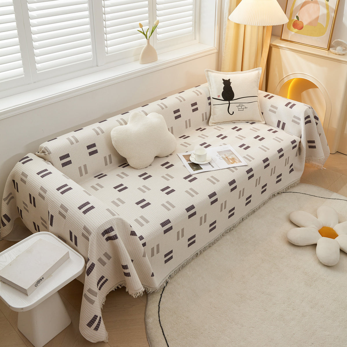 High-Quality Fabric Non-Slip Sofa Cover Throw, Throw Blankets for Couch, Furniture Covers for Pets