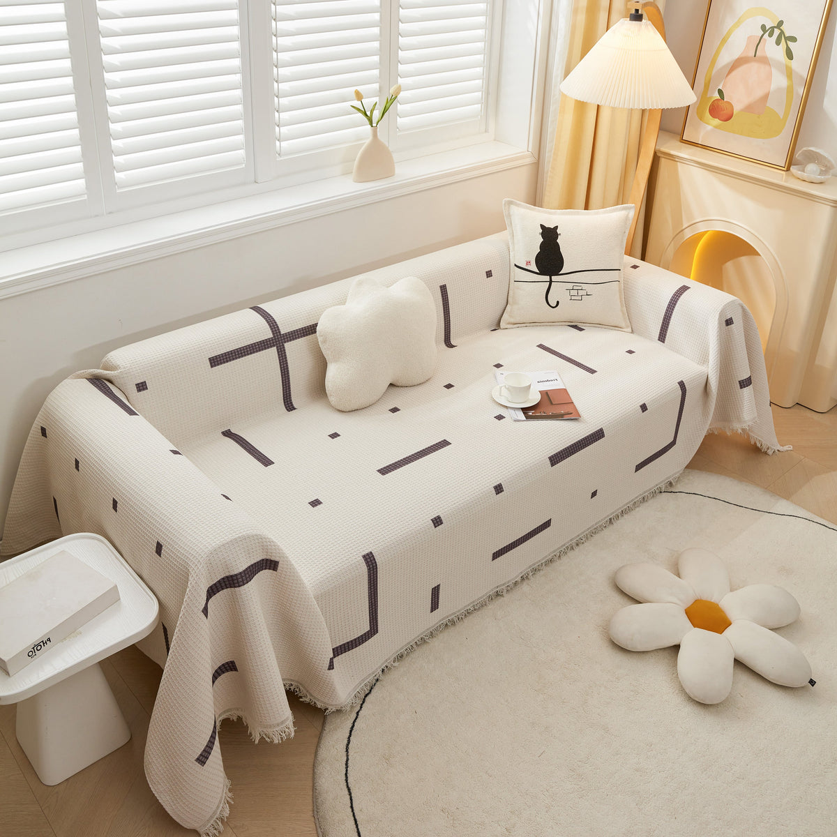 High-Quality Fabric Non-Slip Sofa Cover Throw, Throw Blankets for Couch, Furniture Covers for Pets