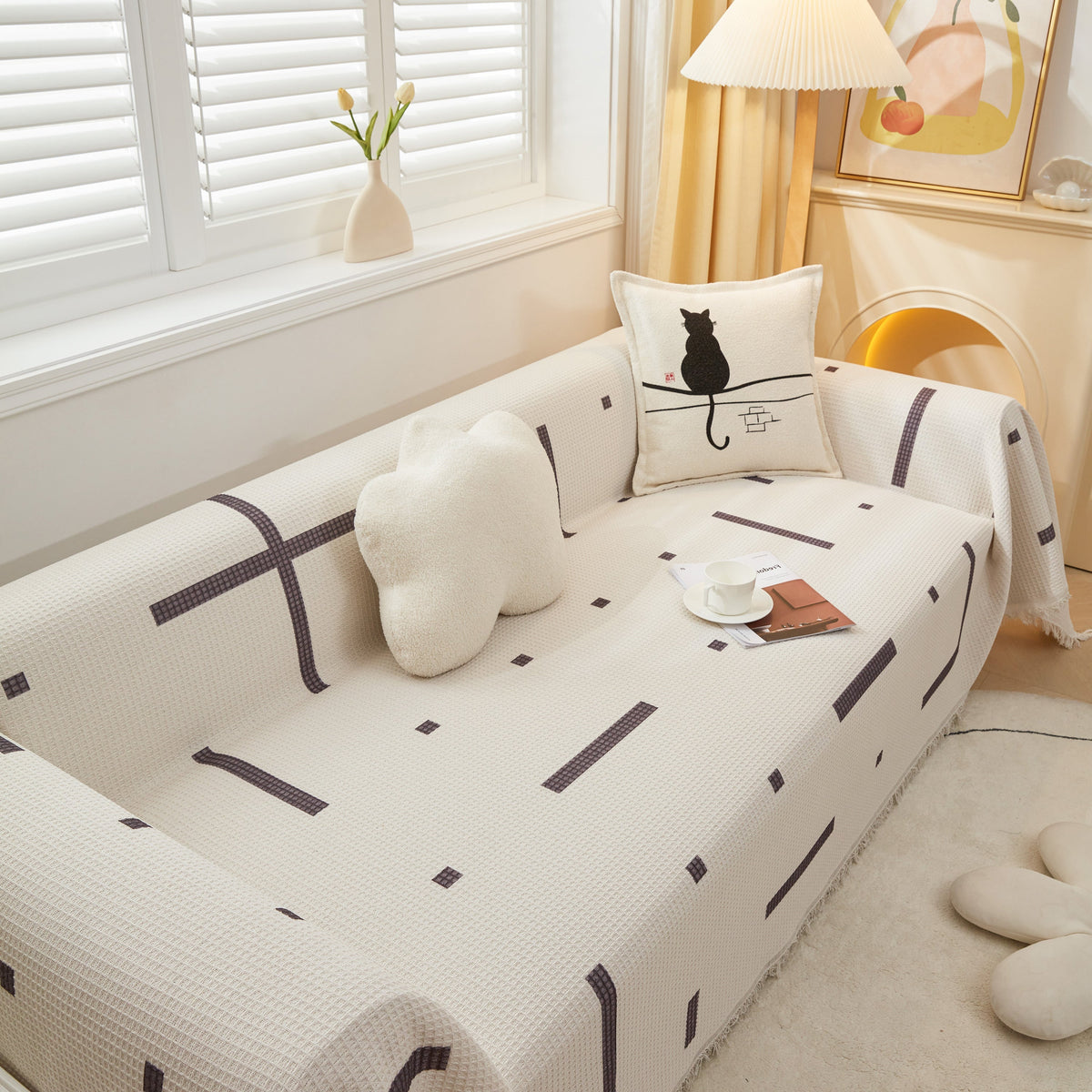 High-Quality Fabric Non-Slip Sofa Cover Throw, Throw Blankets for Couch, Furniture Covers for Pets