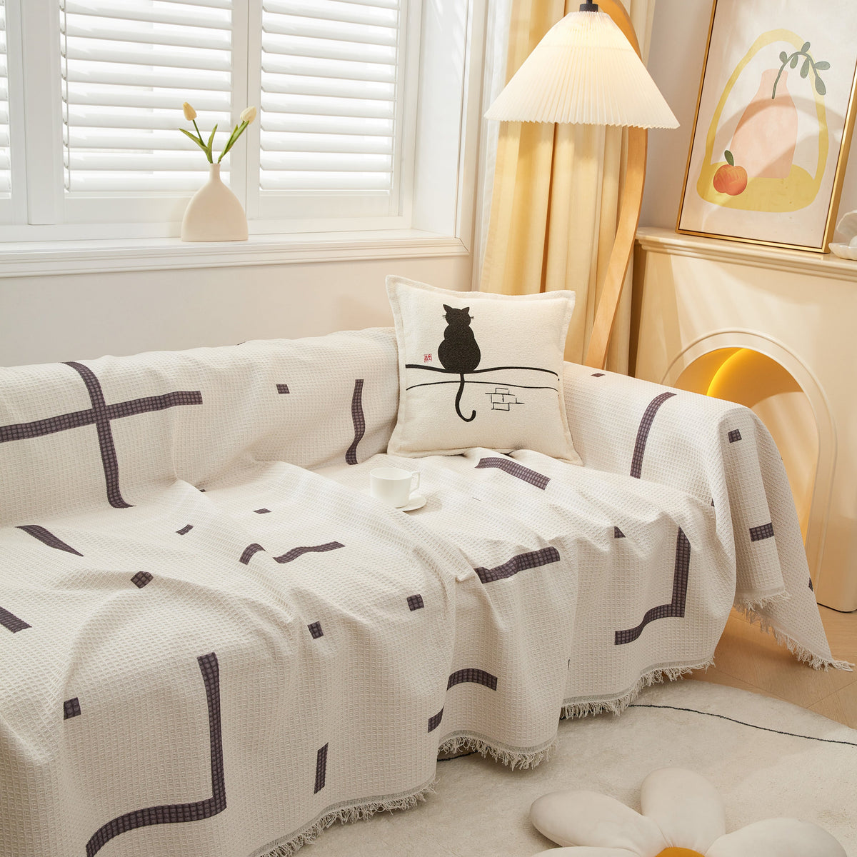 High-Quality Fabric Non-Slip Sofa Cover Throw, Throw Blankets for Couch, Furniture Covers for Pets