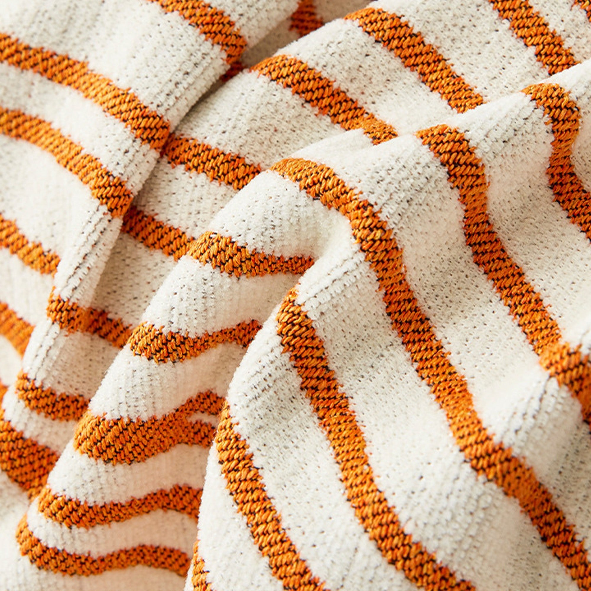 Jacquard Sofa Cover with Curved Line Pattern