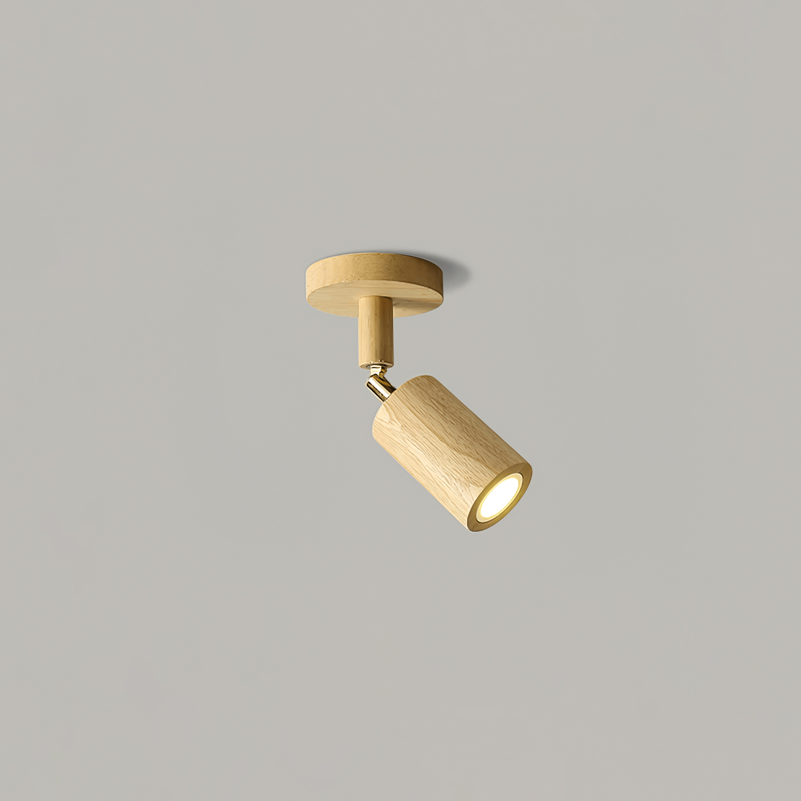 Japanese Wood Adjustable LED Spotlight Fixture