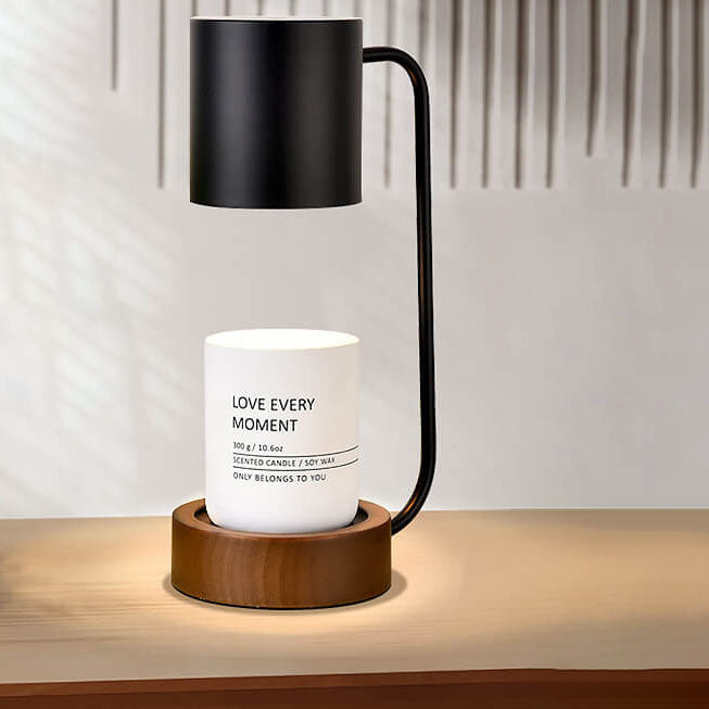 Japanese Wood Candle Warmer Lamp with Dimmer