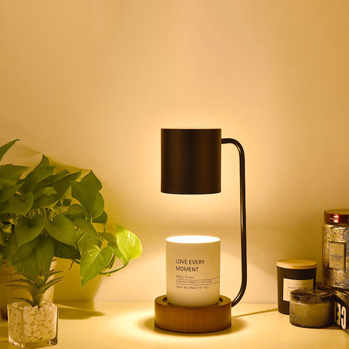 Japanese Wood Candle Warmer Lamp with Dimmer