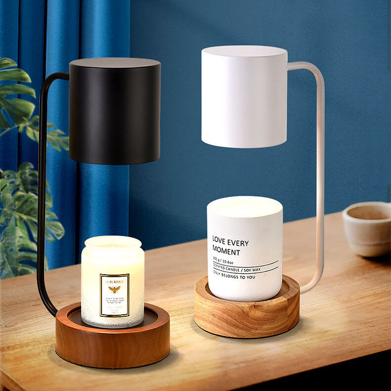 Japanese Wood Candle Warmer Lamp with Dimmer