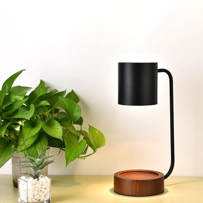 Japanese Wood Candle Warmer Lamp with Dimmer