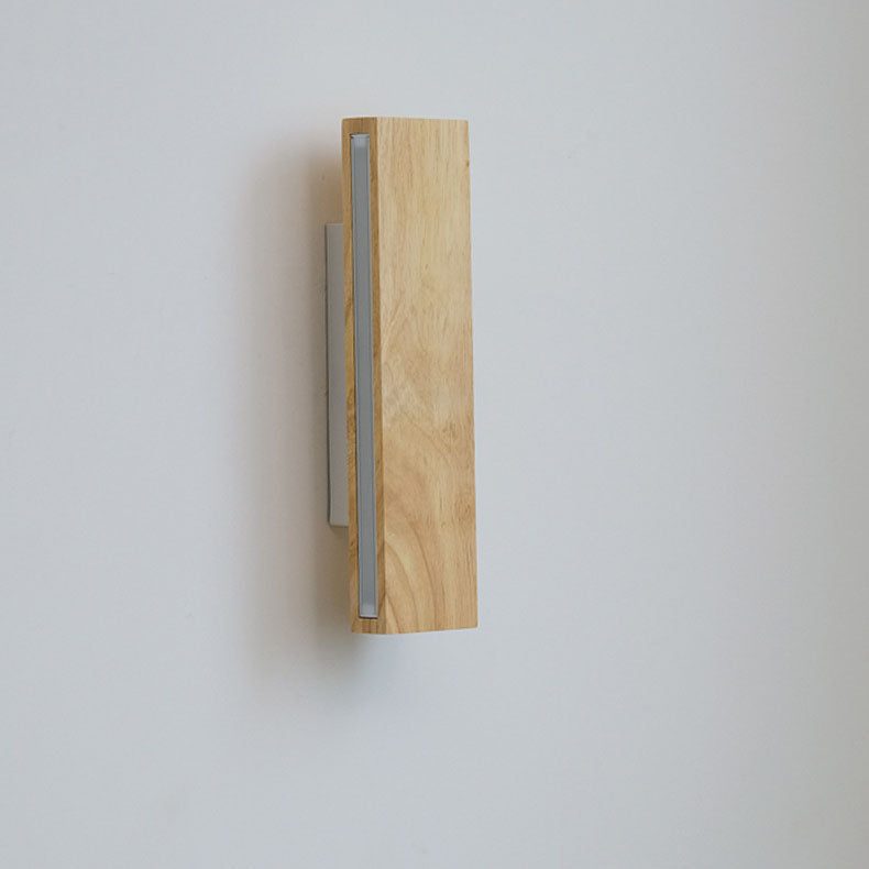 Japanese Wood LED Wall Sconce with Soft Glow