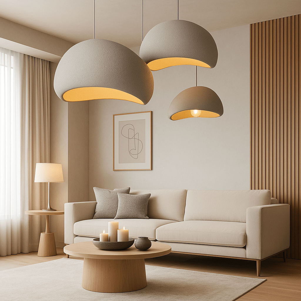 Layered Dome Pendant Light with Dimmable Glow