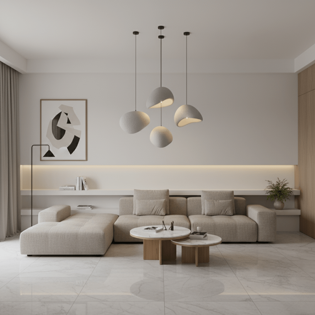 Layered Dome Pendant Light with Dimmable Glow