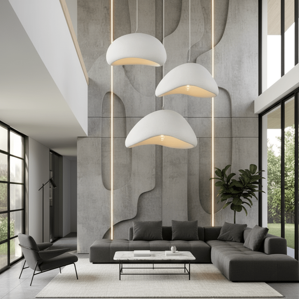 Layered Dome Pendant Light with Dimmable Glow