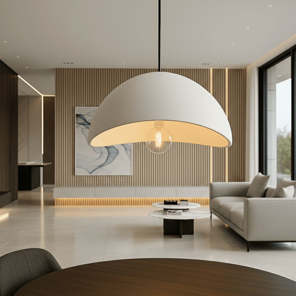 Layered Dome Pendant Light with Dimmable Glow
