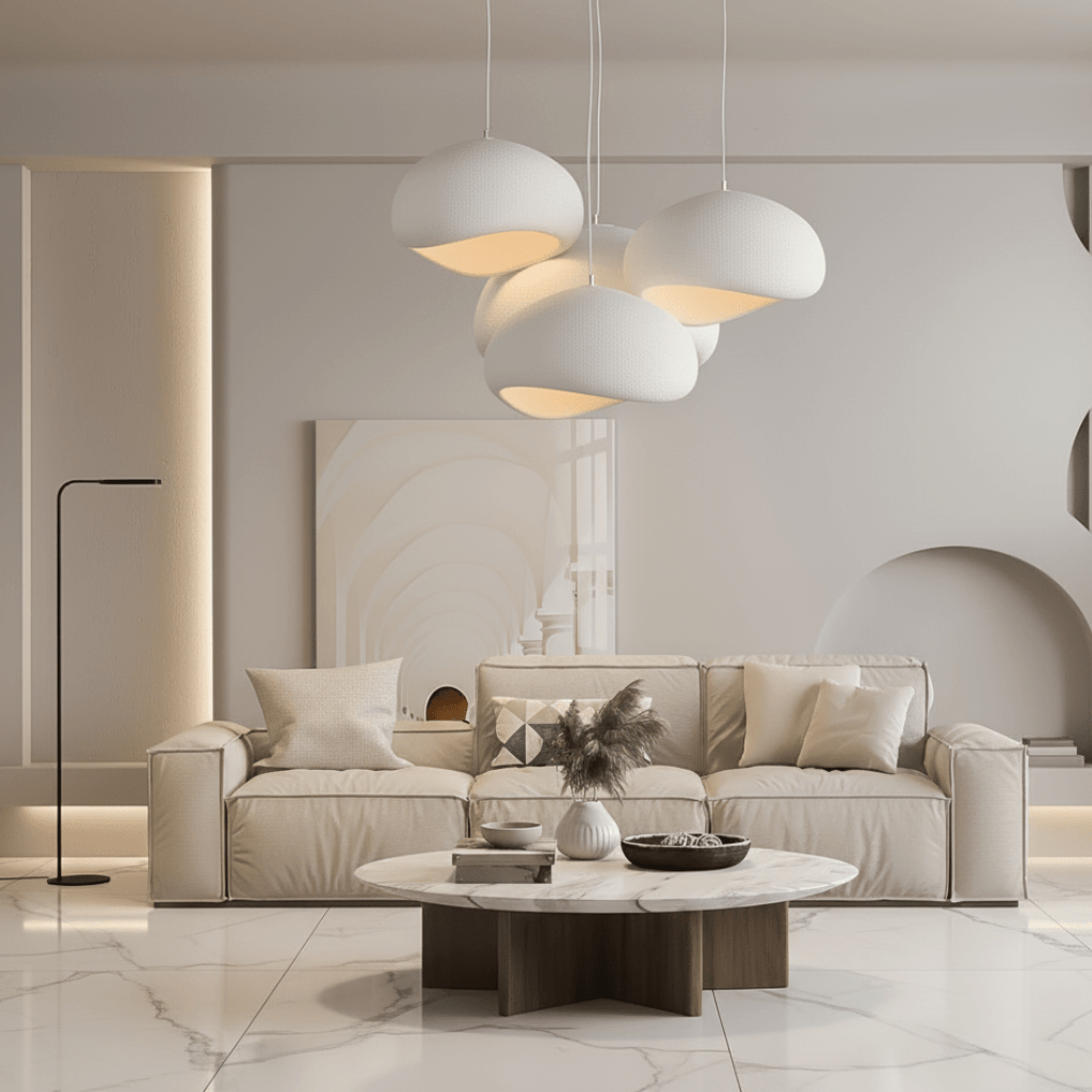 Layered Dome Pendant Light with Dimmable Glow