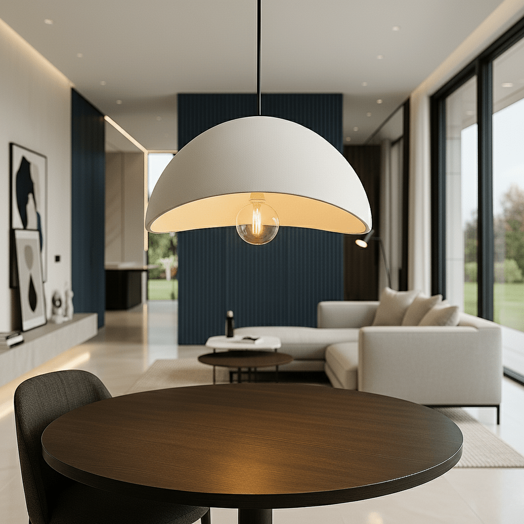 Layered Dome Pendant Light with Dimmable Glow