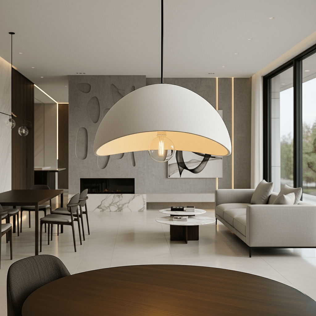 Layered Dome Pendant Light with Dimmable Glow
