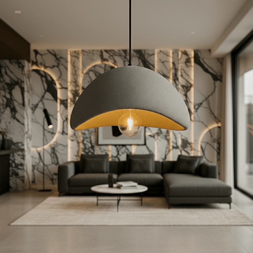 Layered Dome Pendant Light with Dimmable Glow