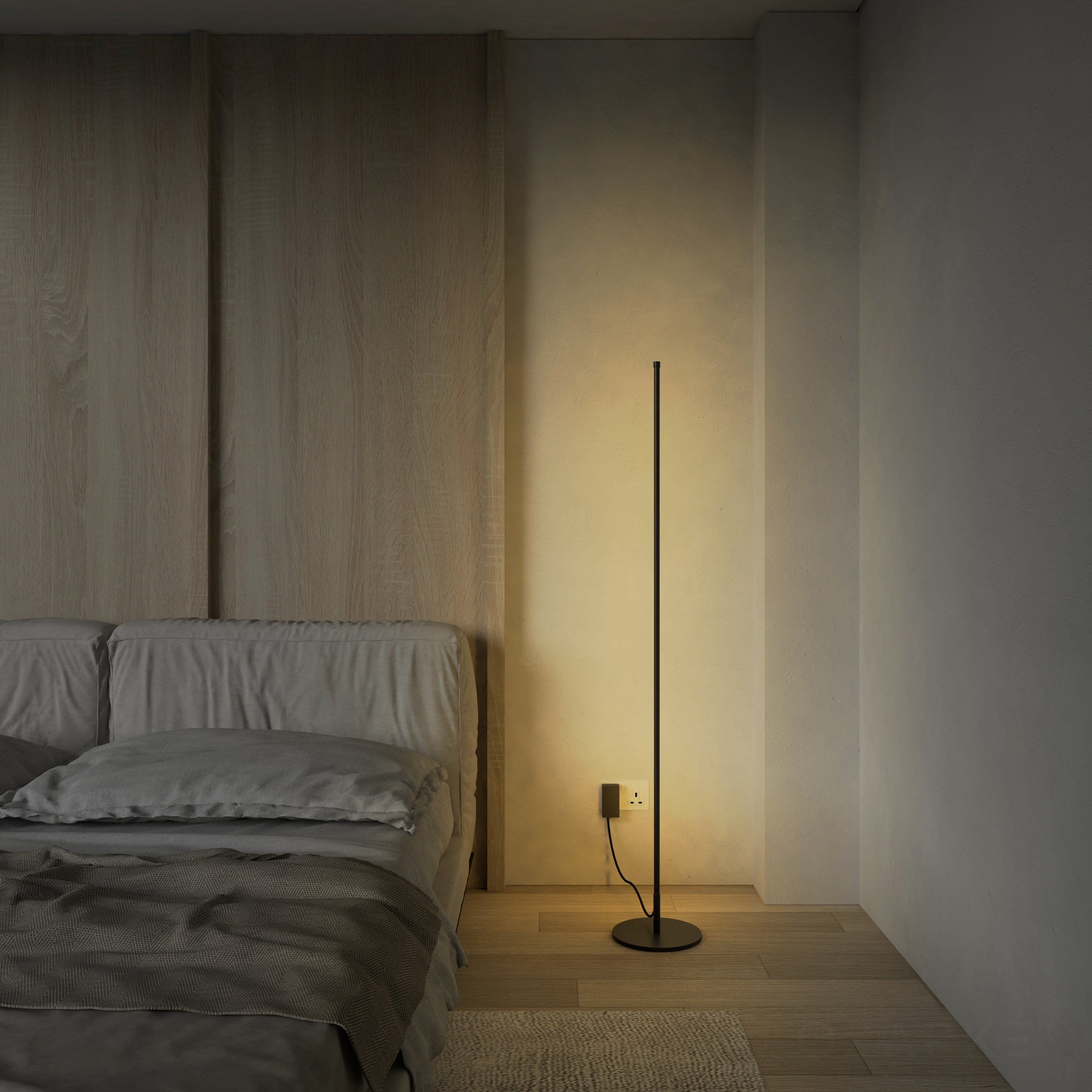 Modern Linear LED Floor Lamp with Soft Glow