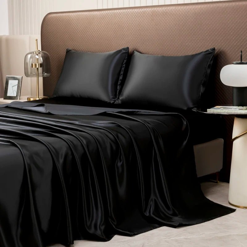 Lightweight Satin Sheet Set with Pillowcases