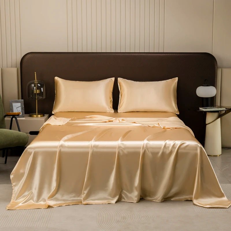 Lightweight Satin Sheet Set with Pillowcases