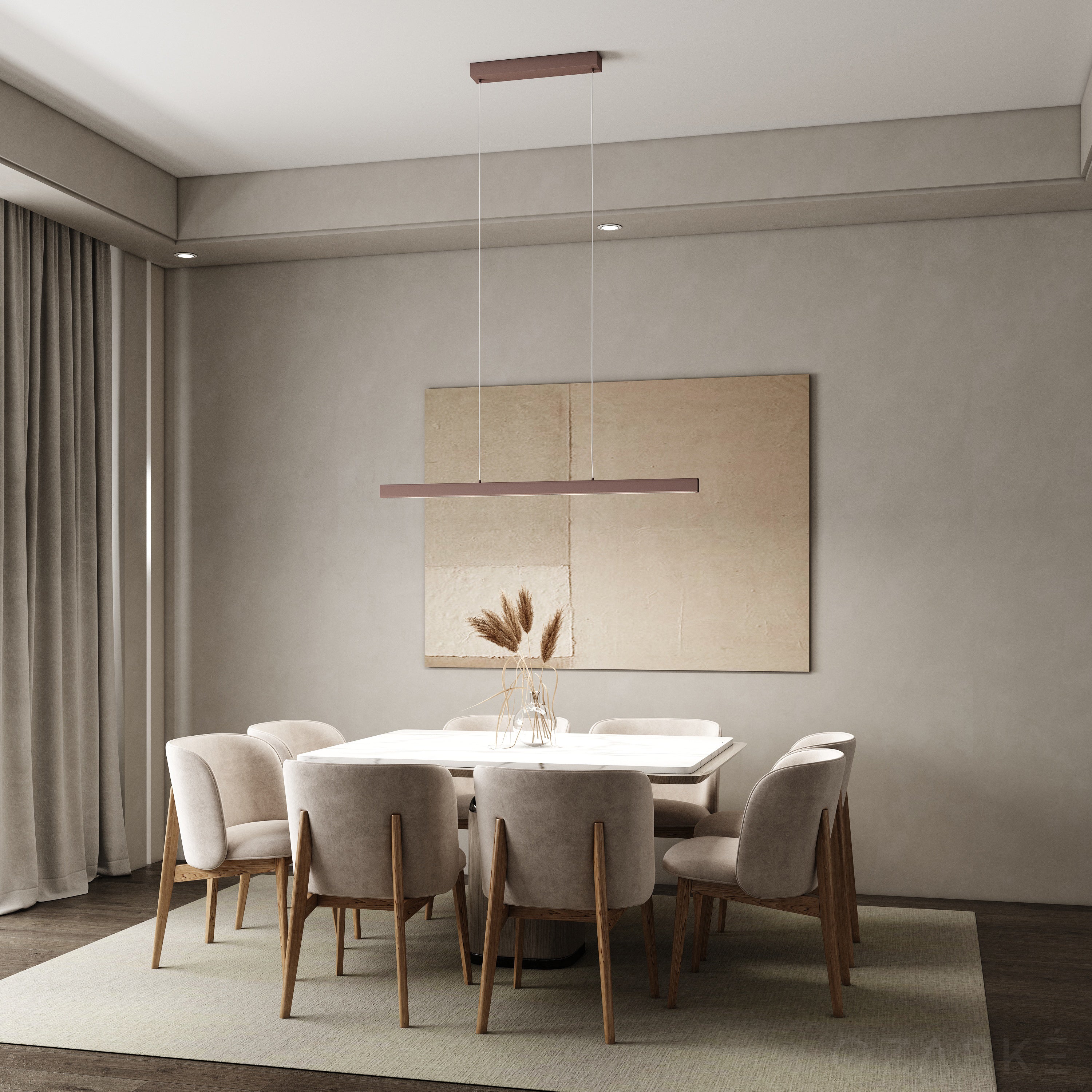 Linear LED Pendant Light with Adjustable Glow