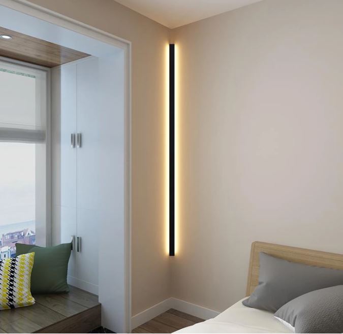 Linear LED Wall Lamp with Dimmable Back Glow