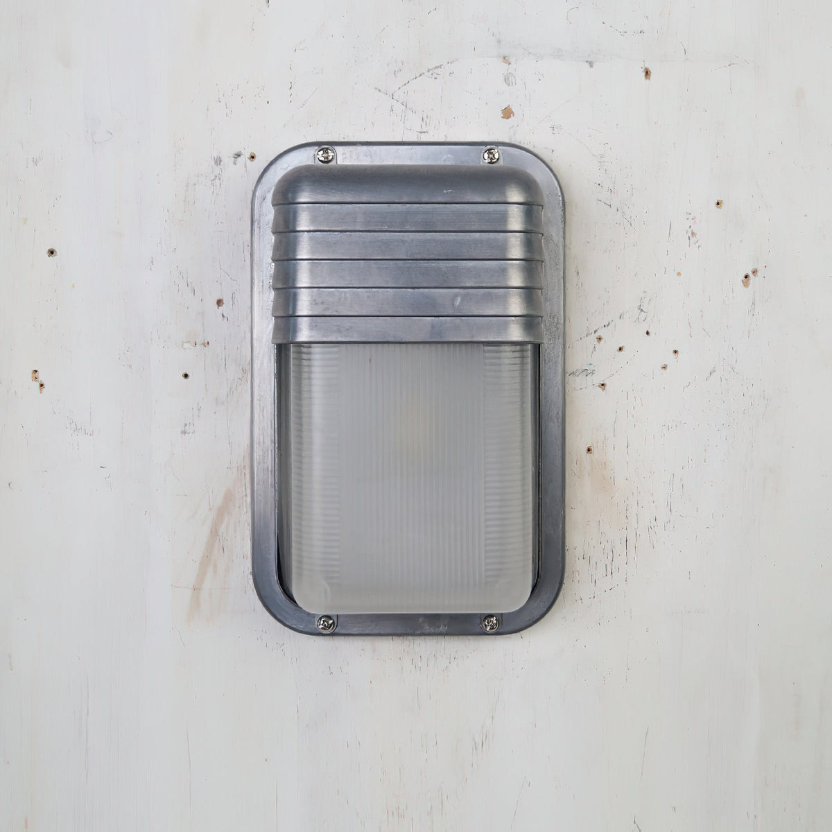 Marine Aluminum Wall Sconce with Opaque Glass
