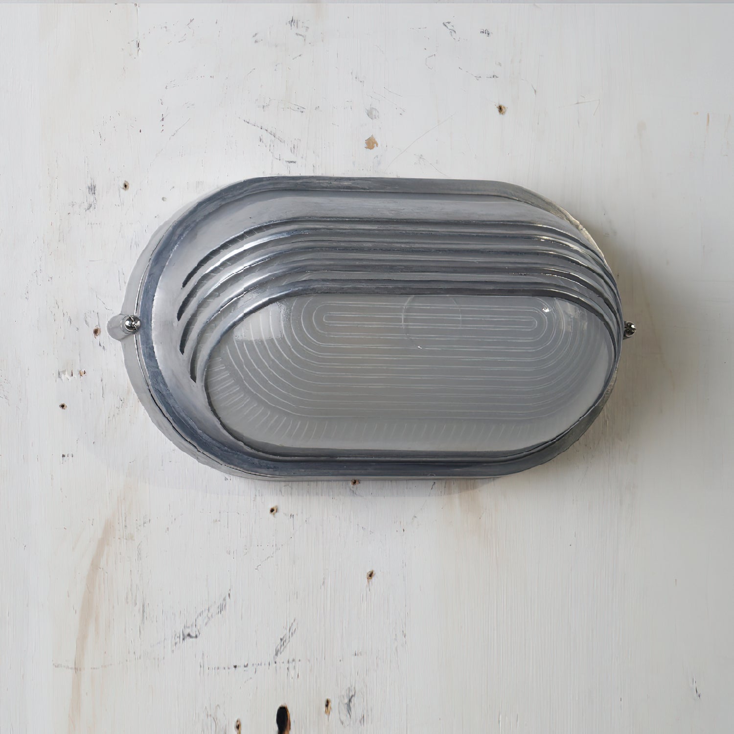 Marine Aluminum Wall Sconce with Opaque Glass