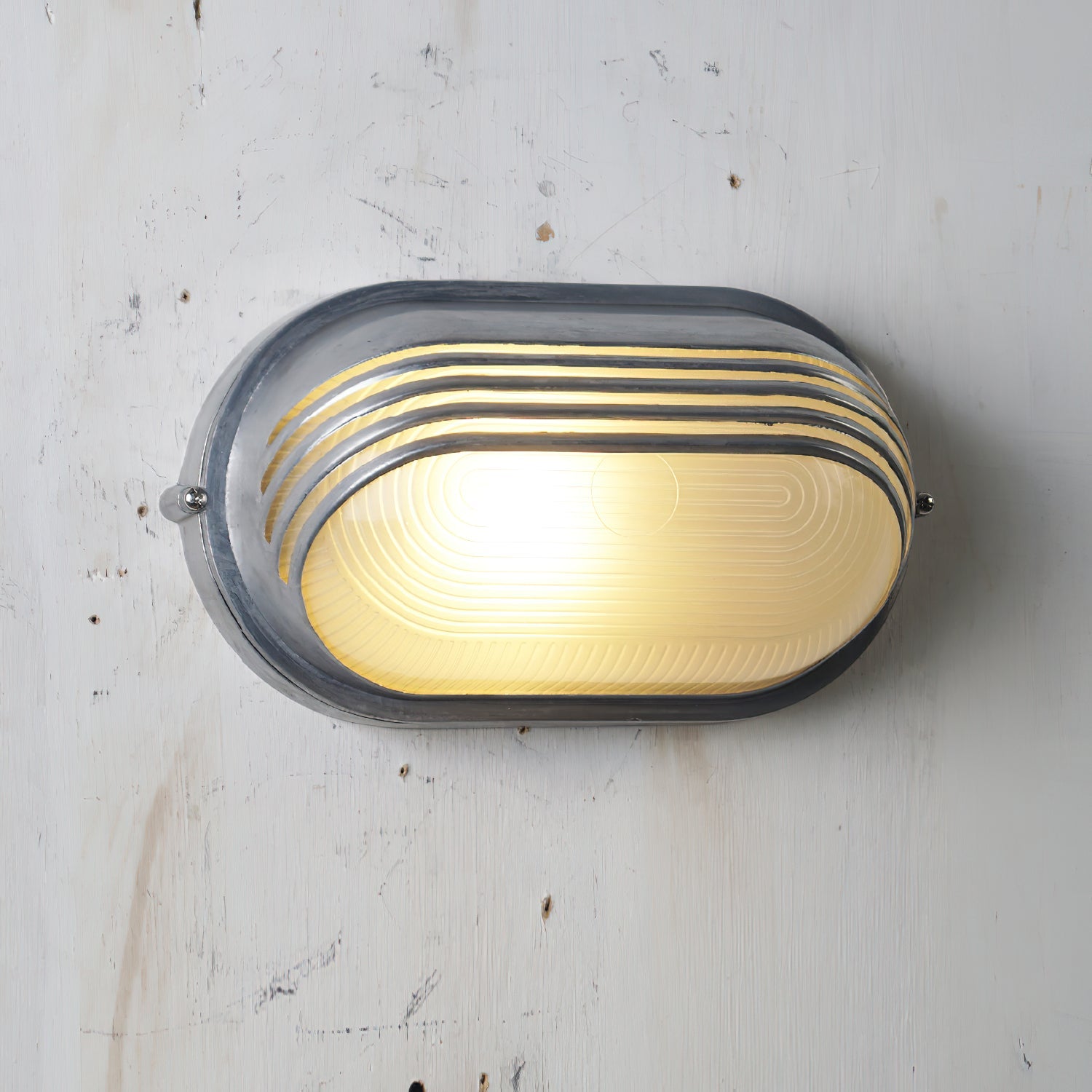 Marine Aluminum Wall Sconce with Opaque Glass
