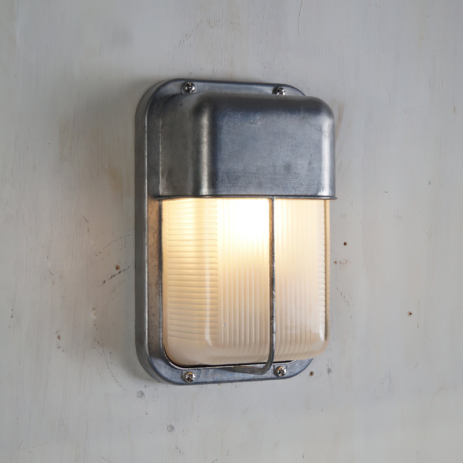 Marine Aluminum Wall Sconce with Opaque Glass